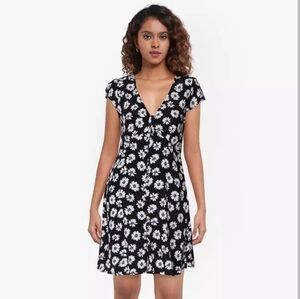 NWT GAP Navy Cap Sleeve Button Front Floral Print Dress Size 20 Missy Ret. $59